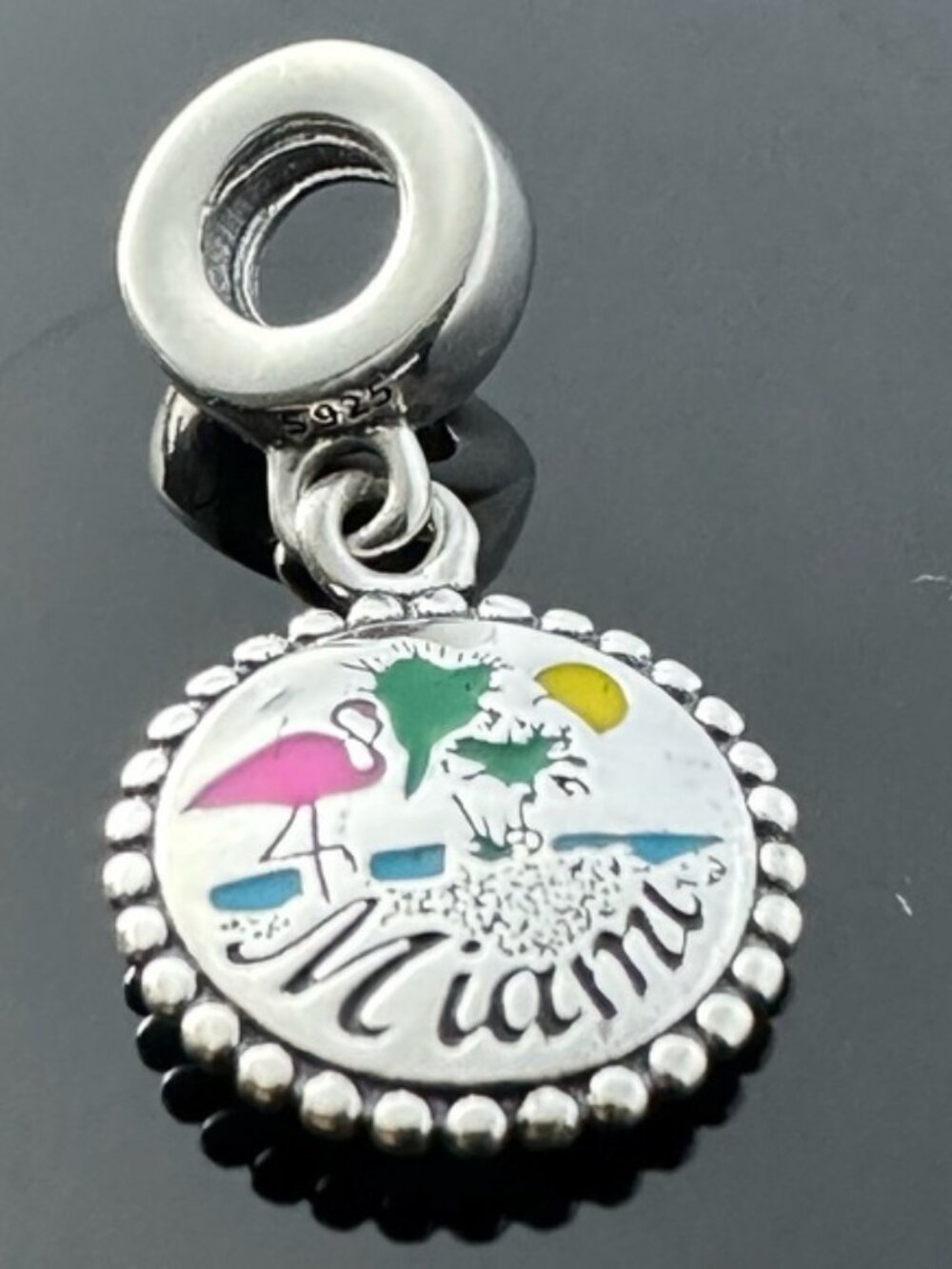 Pandora Miami Florida Dangle Charm 925 Ale Silver